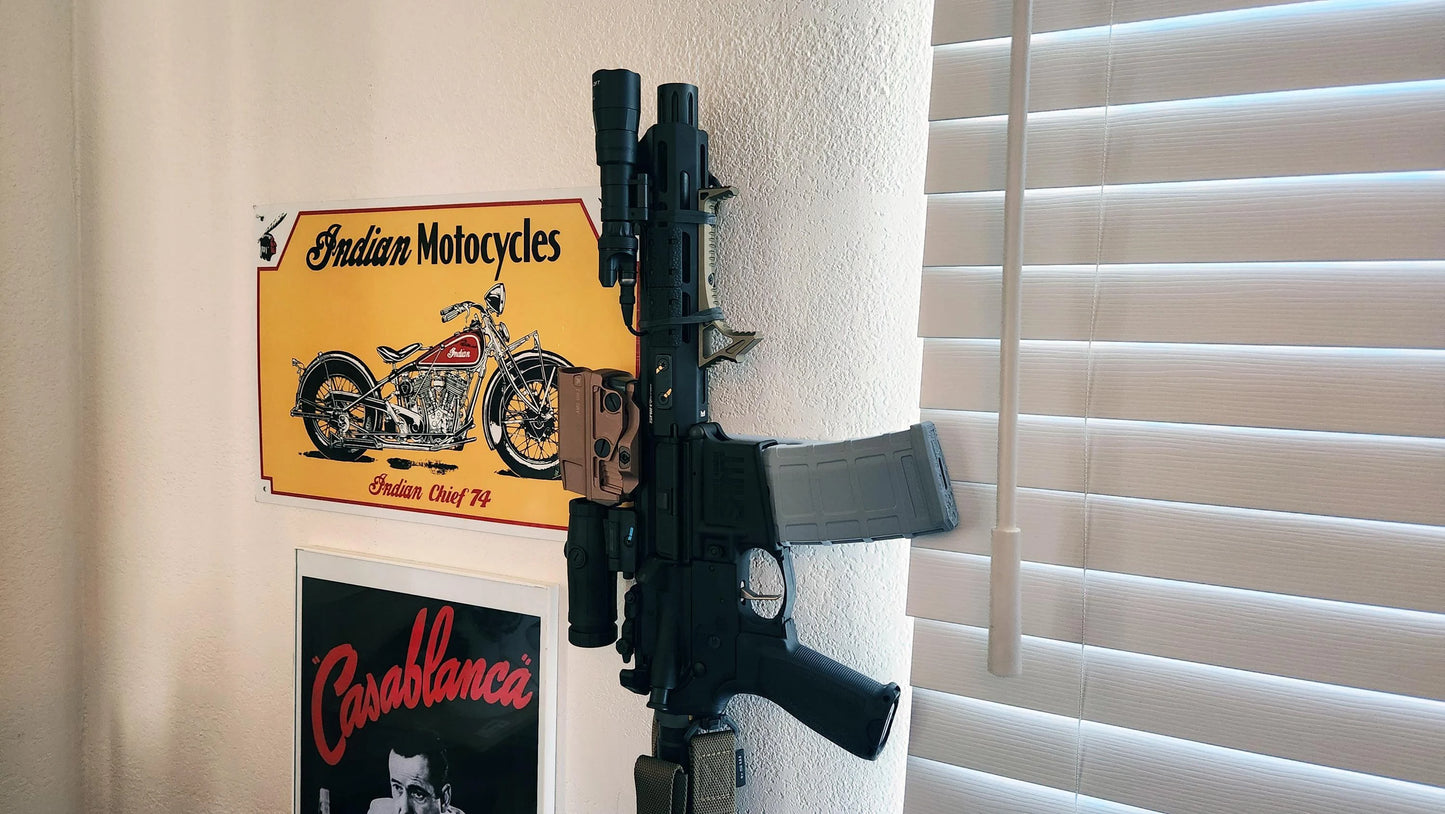 Floating AR-15 Wall Mount with PMAG Style Magazine - Suitable for Vertical or Horizontal Display