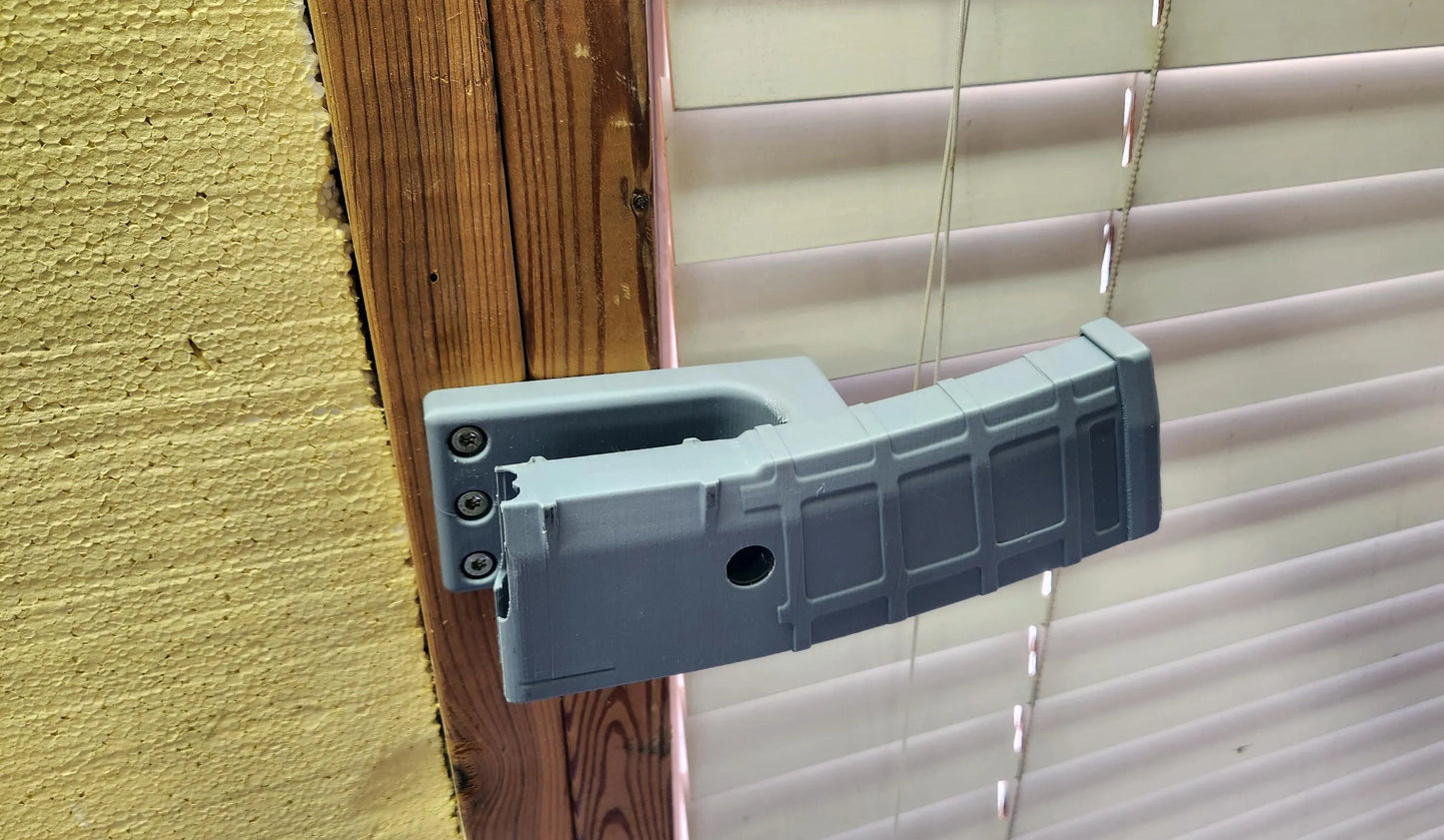 Floating AR-15 Wall Mount with PMAG Style Magazine - Suitable for Vertical or Horizontal Display